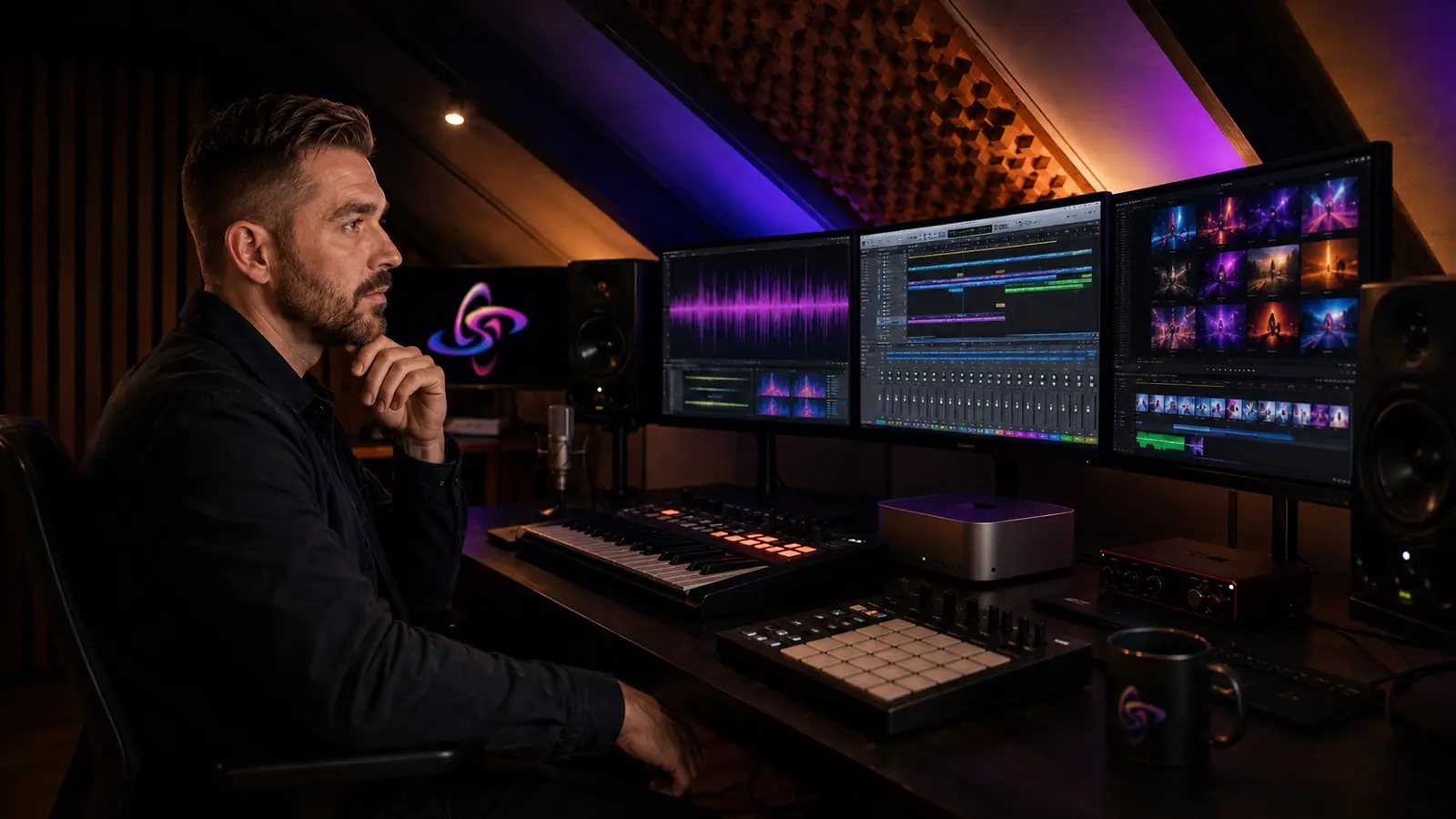 Hybrid AI-human workflow in de Belcastro Records studio