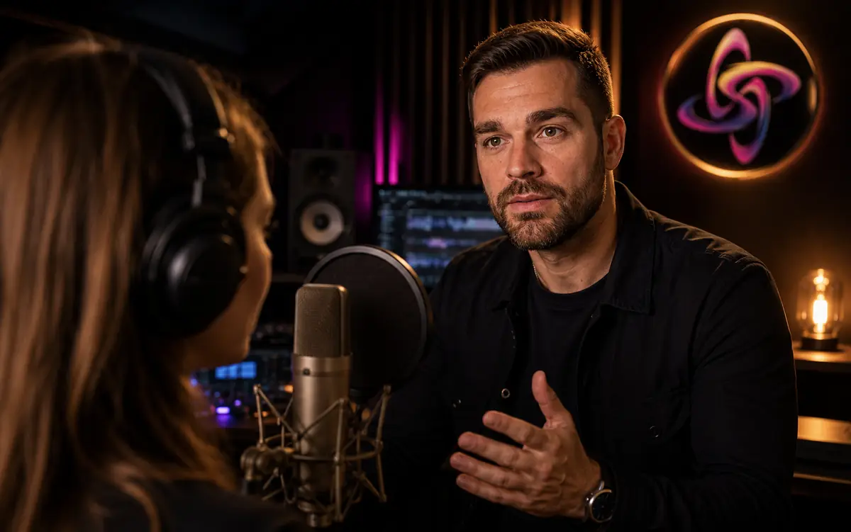 Vocal performance coaching in de studio